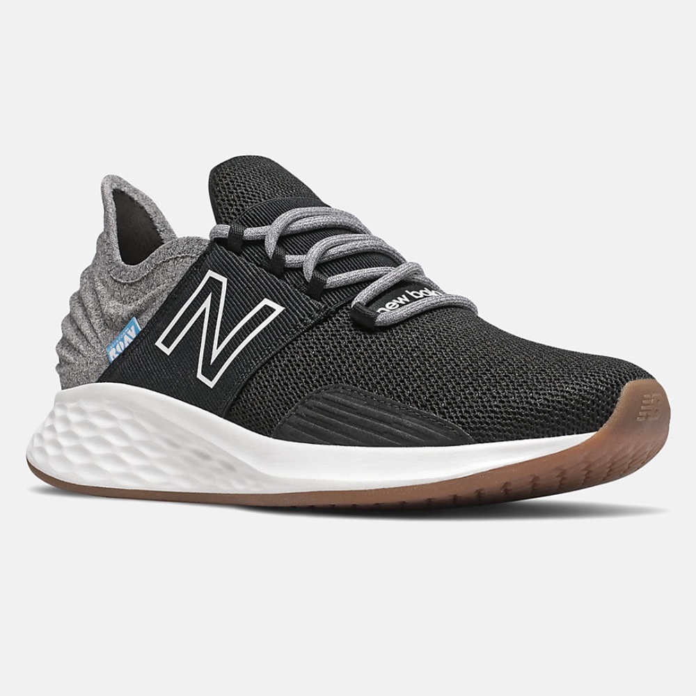 New Balance Roav Sneaker, Black and Gray Womens 5